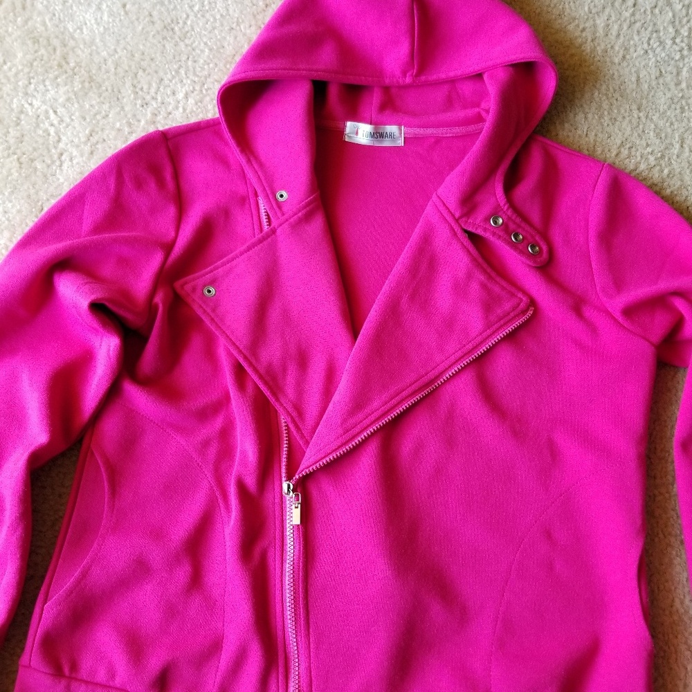 Hot pink Tomsware Hooded Jacket